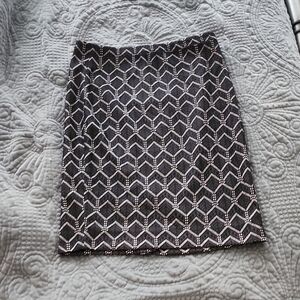 The Limited - Geometric Black and White Women's Skirt